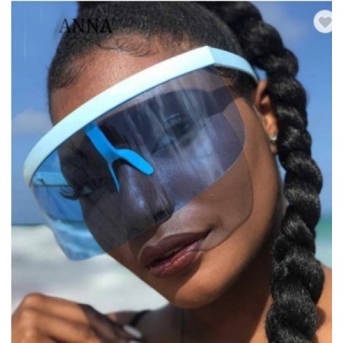 Oversized Shield Visor Big Frame Mirror Sunglasses Shades Women Men Windproof Sunglasses Support customization