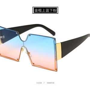 2024 New Arrivals Fashion Designer Square Frame Trendy Women Oversized Shades Sunglasses