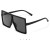 Oversize Sunglasses Fashion Women Sunglasses Black Square Sunglasses