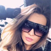 Oversize Sunglasses Fashion Women Sunglasses Black Square Sunglasses
