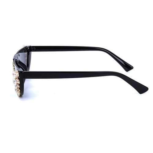 2023 High Quality Brand Designer Custom UV400 Fashion Women Half Frame Gafas De Sol Diamond Bling Sunglasses