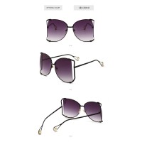 Custom Fashion Women's Big Frame Ocean Gradient Designer Shades Oversized Sunglasses