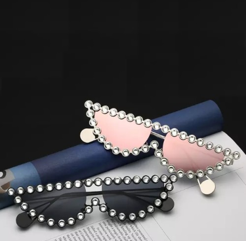 Newest 2020 Jewelry Vintage Designer Fashion Trendy Half Bling Diamond Rhinestone Shades Womens Sunglasses