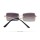 New Trendy Small Size Rectangle Frameless Women Men Ocean Lens Metal Sunglasses