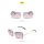 New Trendy Small Size Rectangle Frameless Women Men Ocean Lens Metal Sunglasses