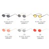 Vintage Brand Shades Black Red Metal Retro Small Round Lens Sunglasses for Women