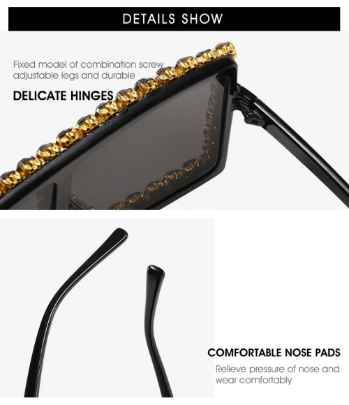 Wholesale Oversized Square Fashion Women Shades Sunglasses