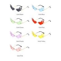 2020 New Arrivals High Fashion Luxury Trendy Unique Fire Rimless Frames Men Ladies Party Shades Sunglasses