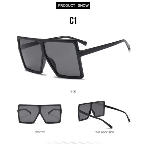 Fashion Designer Trendy Plastic Saqure Big Frame Oversized Wholesale Gafas Custom Sun Shades Sunglasses