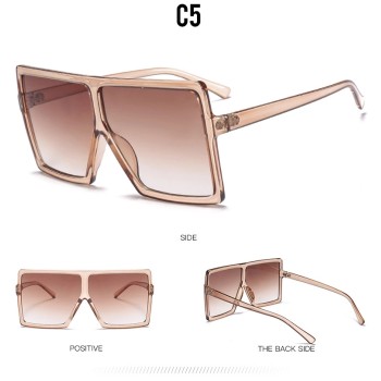 Fashion Designer Trendy Plastic Saqure Big Frame Oversized Wholesale Gafas Custom Sun Shades Sunglasses