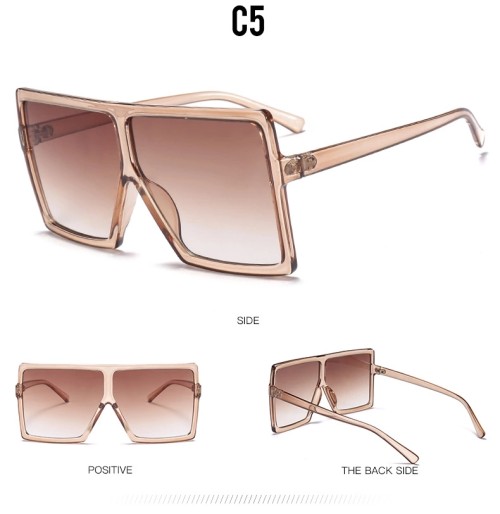 Fashion Designer Trendy Plastic Saqure Big Frame Oversized Wholesale Gafas Custom Sun Shades Sunglasses