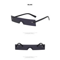 New Rectangle Women 2024 Fashion Luxury Brand Designer Small Lens Shades Personality UV400 Sunglasses