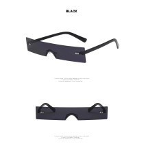 New Rectangle Women 2024 Fashion Luxury Brand Designer Small Lens Shades Personality UV400 Sunglasses