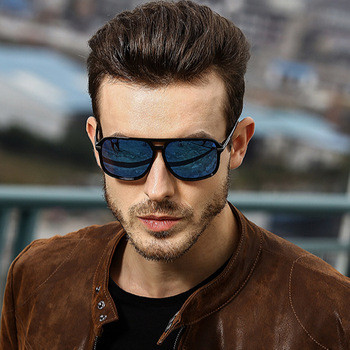 Lentes De Sol Hombres Fashion Shades Men Hot Selling China Wholesale Vintage Polarized Driving Double Bridge Sunglasses