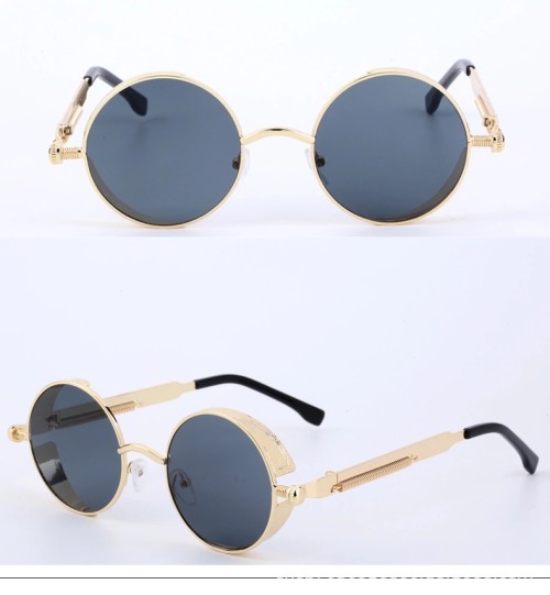 Wholesale Custom Gothic Round Metal Steampunk Sunglasses