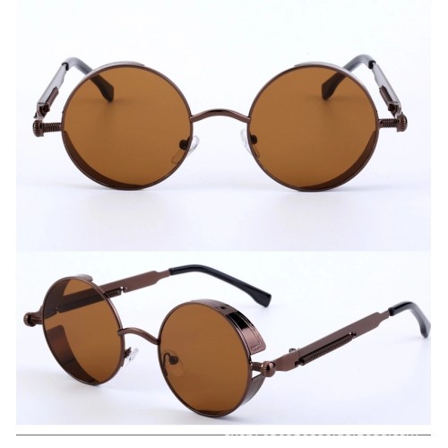 Wholesale Custom Gothic Round Metal Steampunk Sunglasses