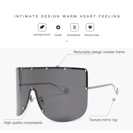 Newest Big Frame Women Men Sunglasses Oversized Wholesale Retro Decoration Shades Sunglasses Luxury