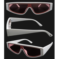 Trending Women Black Shades Fashion Integrated Sunglasses for Female Male