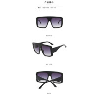 Trending Women Black Shades Fashion Integrated Sunglasses for Female Male