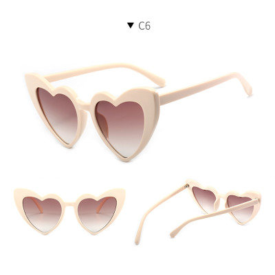 Wholesale 2024 Fashion Womens Heart Shape Sunglasses