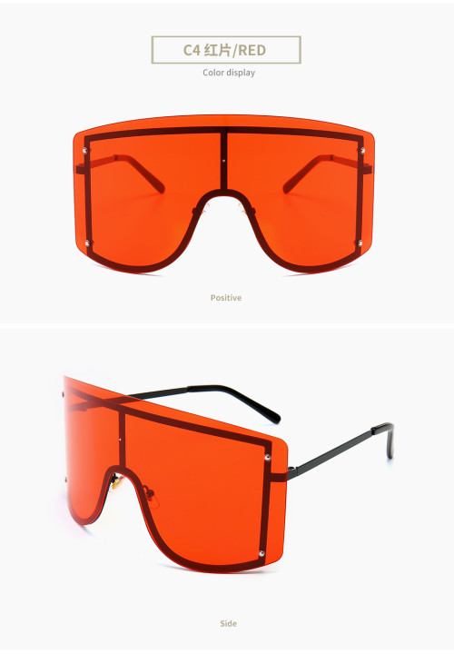 Newest Big Frame Women Men Sunglasses Oversized Wholesale Retro Rimless Shades Sunglasses