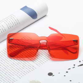 Vintage Transparent Conjoined Ocean Lenses Square Personal Wholesale USA Hot UV400 Sunglasses