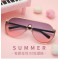 2024 New Fashion Luxury Women Rhinestone Flat Top UV400 Oversized Shield Style Sunglasses
