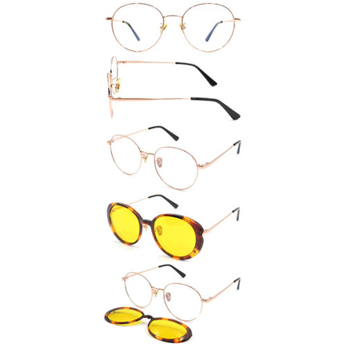 Metal hot selling clic on  sunglasses with polarized lens