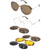 Metal hot selling clic on  sunglasses with polarized lens