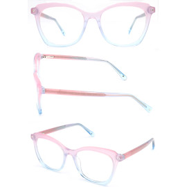 Acetate new model  progressive color optical frame with diamond decoration