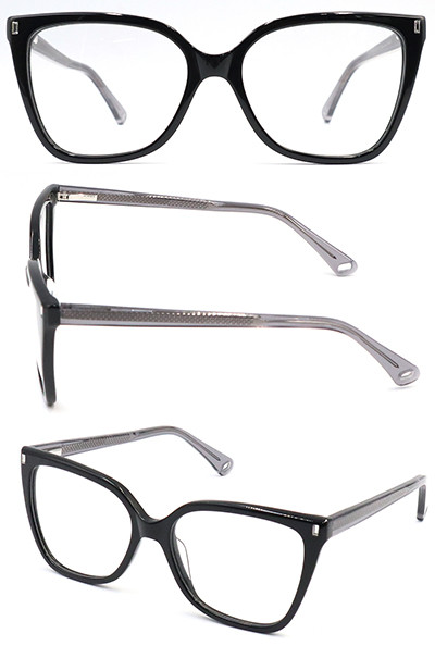 Big size frame Acetate new model optical frame with beautiful pin
