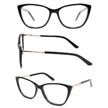 New model cat eye women acetate optical frame glasses