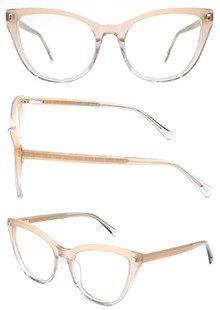 Hot sale cat eye progressive clear women acetate optical frame glasses