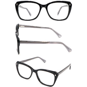 Hot selling black acetate optical frame glasses for women and girl