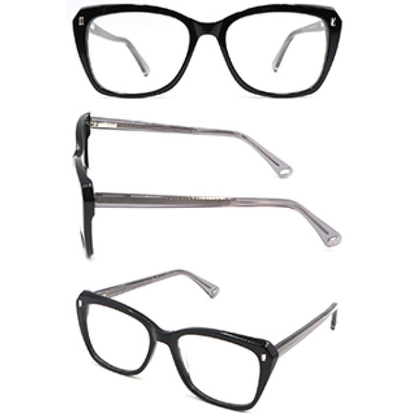 Hot selling black acetate optical frame glasses for women and girl