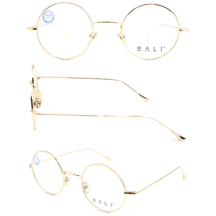Round shape adult metal gold Optical Frame with high quality