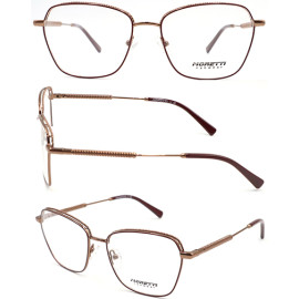special shape adult metal   optical frame with acetate temple