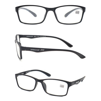 PC fashion flurence reading glasses with plastic spring hinge Support customization
