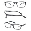 PC fashion flurence reading glasses with plastic spring hinge