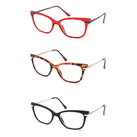 PC fashion  reading glasses with metal temple