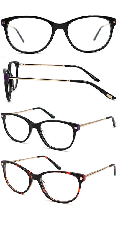 2024 New arrival acetate optical frame with metal temple Support customization