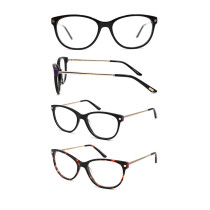 2024 New arrival acetate optical frame with metal temple Support customization