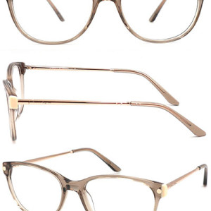 New arrival acetate optical frame with metal temple