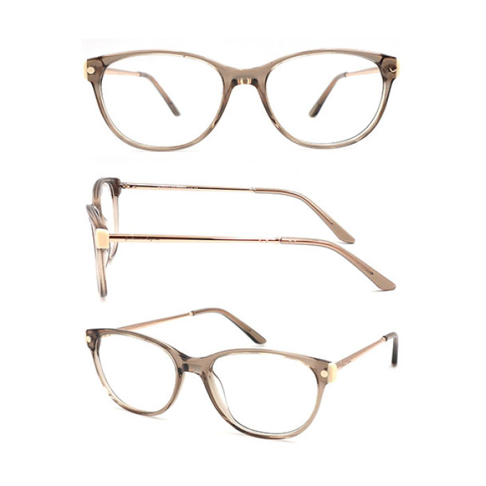 2024 New arrival acetate optical frame with metal temple Support customization