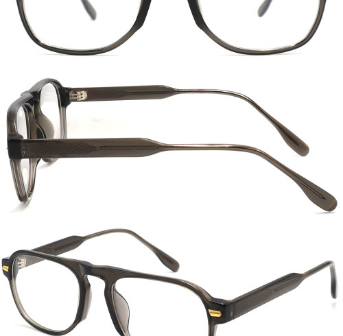 Wholesale 2024 New Adult Acetate Injection Optical Frame With Metal Spring Hinge