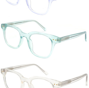 Wholesale 2021 New Adult Acetate Injection Optical Frame With Metal Spring Hinge Transparent Color Series