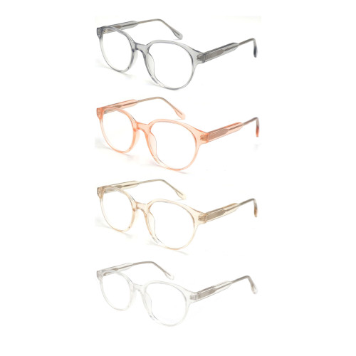 Wholesale 2023 New Adult Acetate Injection Optical Frame With Metal Spring Hinge Transparent Color Series