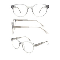 Wholesale 2023 New Adult Acetate Injection Optical Frame With Metal Spring Hinge Transparent Color Series