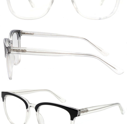 Wholesale 2023 Double Color Adult Acetate Injection Optical Frame With Metal Spring Hinge