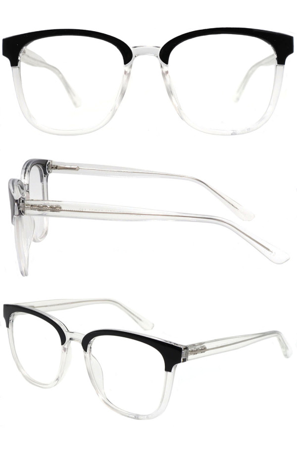 Wholesale 2023 Double Color Adult Acetate Injection Optical Frame With Metal Spring Hinge